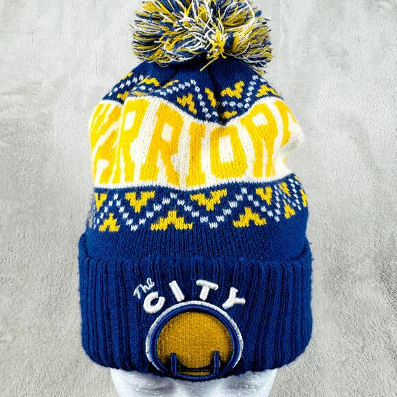 Golden State Warriors Beanie Hat Cap Men OSFM New Era Hardwood‎ Classics Winter - Picture 2 of 9